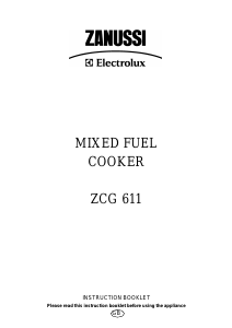 Bruksanvisning Zanussi-Electrolux ZCG611X Spis