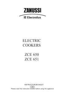 Bruksanvisning Zanussi-Electrolux ZCE650BK Spis