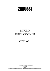 Bruksanvisning Zanussi-Electrolux ZCM631X Spis