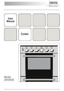 Bruksanvisning Zanussi-Electrolux ZKG5020WN1 Spis