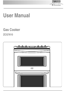 Bruksanvisning Zanussi-Electrolux ZCG7610WL Spis