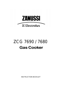 Bruksanvisning Zanussi-Electrolux ZCG7680BKN Spis
