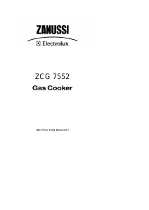 Bruksanvisning Zanussi-Electrolux ZCG7552XL Spis