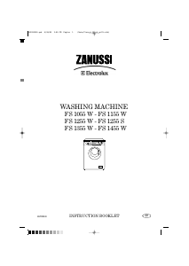 Handleiding Zanussi-Electrolux FS 1255 W Wasmachine