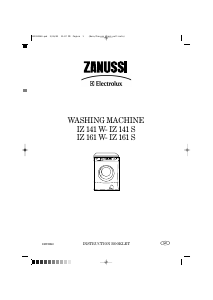 Handleiding Zanussi-Electrolux IZ141W Wasmachine