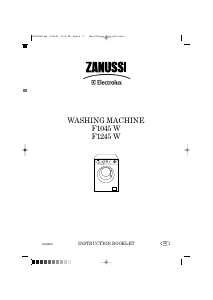 Handleiding Zanussi-Electrolux F 1245 W Wasmachine