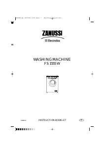 Handleiding Zanussi-Electrolux FS 1555 W Wasmachine