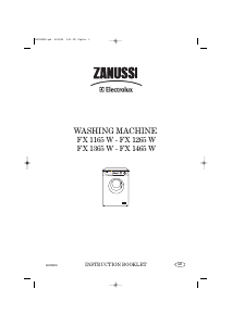 Handleiding Zanussi-Electrolux FX 1165 W Wasmachine