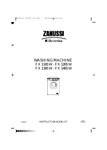 Handleiding Zanussi-Electrolux FX 1365 W Wasmachine