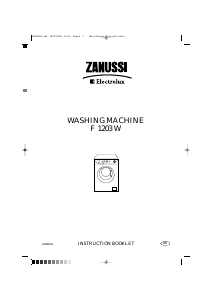 Handleiding Zanussi-Electrolux F 1203 W Wasmachine