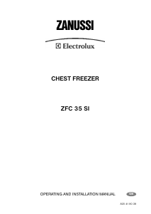 Handleiding Zanussi-Electrolux ZFC35SI Vriezer