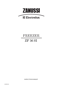 Handleiding Zanussi-Electrolux ZF56SI Vriezer