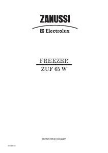 Bruksanvisning Zanussi-Electrolux ZUF65W1 Frys