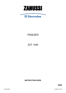 Bruksanvisning Zanussi-Electrolux ZUT1245 Frys