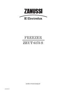 Bruksanvisning Zanussi-Electrolux ZEUT6173S Frys