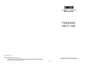 Handleiding Zanussi-Electrolux ZEUC1825 Vriezer