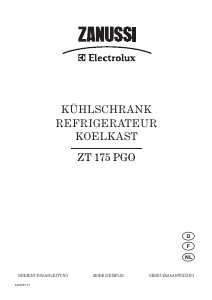 Mode d’emploi Zanussi-Electrolux ZT175PGO Réfrigérateur
