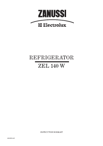 Bruksanvisning Zanussi-Electrolux ZEL140W Kylskåp