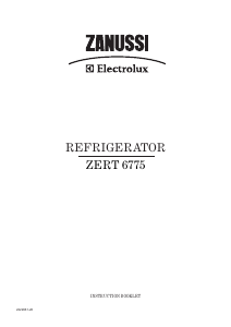 Bruksanvisning Zanussi-Electrolux ZERT6775 Kylskåp