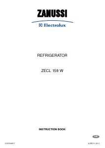 Bruksanvisning Zanussi-Electrolux ZECL159W Kylskåp