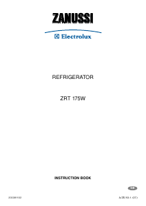 Bruksanvisning Zanussi-Electrolux ZRT175W Kylskåp