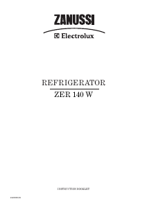 Bruksanvisning Zanussi-Electrolux ZER140W Kylskåp