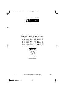 Bruksanvisning Zanussi FS 1355 W Tvättmaskin