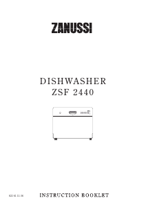 Bruksanvisning Zanussi ZSF2440S Diskmaskin