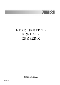 Bruksanvisning Zanussi ZRB3225X Kyl-frys