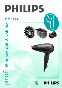 Käyttöohje Philips HP4853 Hiustenkuivain