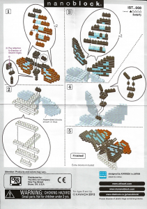 Manual Nanoblock set IST-008 Mini Collection Butterfly