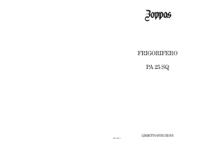 Manuale Zoppas PA25SQ Frigorifero