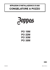 Manuale Zoppas PO22M Congelatore