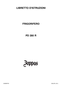 Manuale Zoppas PD280R Frigorifero-congelatore