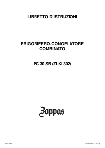Manuale Zoppas PC30 Frigorifero-congelatore