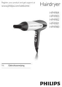 Handleiding Philips HP4980 Haardroger
