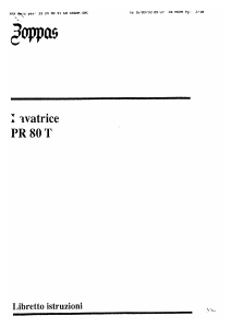 Manuale Zoppas PR80T Lavatrice