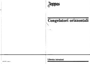 Manuale Zoppas PK311 Congelatore