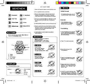 Manual Sekonda 2423 Chronograph Watch