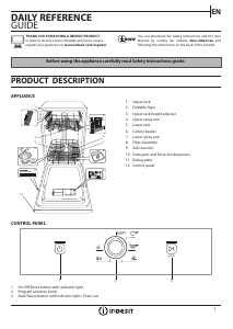 Bruksanvisning Indesit DSFE 1B10 UK N Diskmaskin