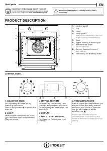 Bruksanvisning Indesit KFWS 3844 H IX UK Ugn