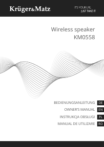 Bedienungsanleitung Krüger and Matz KM0558 Lautsprecher