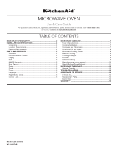 Manual KitchenAid KMCS3022GBS Microwave