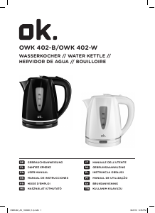 Kullanım kılavuzu OK OWK 402-B Çaydanlık