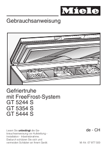 Bedienungsanleitung Miele GT 5444 S Gefrierschrank