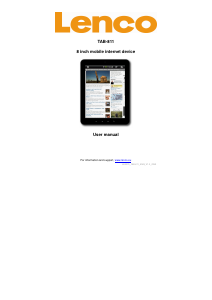 Bruksanvisning Lenco TAB-811 Tablet