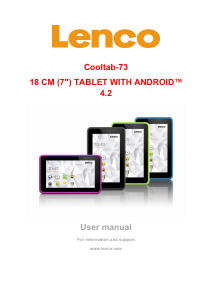 Bruksanvisning Lenco Cooltab-73 Tablet