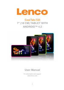 Bruksanvisning Lenco Cooltab-722 Tablet