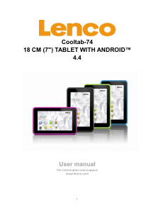Bruksanvisning Lenco Cooltab-74 Tablet