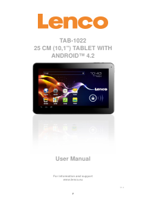 Bruksanvisning Lenco TAB-1022 Tablet